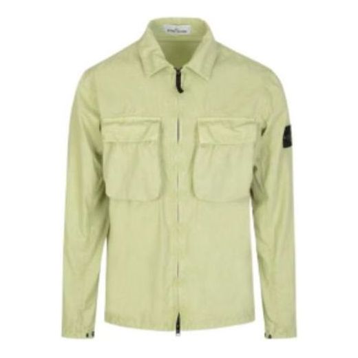 Риза Stone Island Brushed Cotton Two Pocket Shirt Jacket Зелено | 7615114WN-V0152, 0