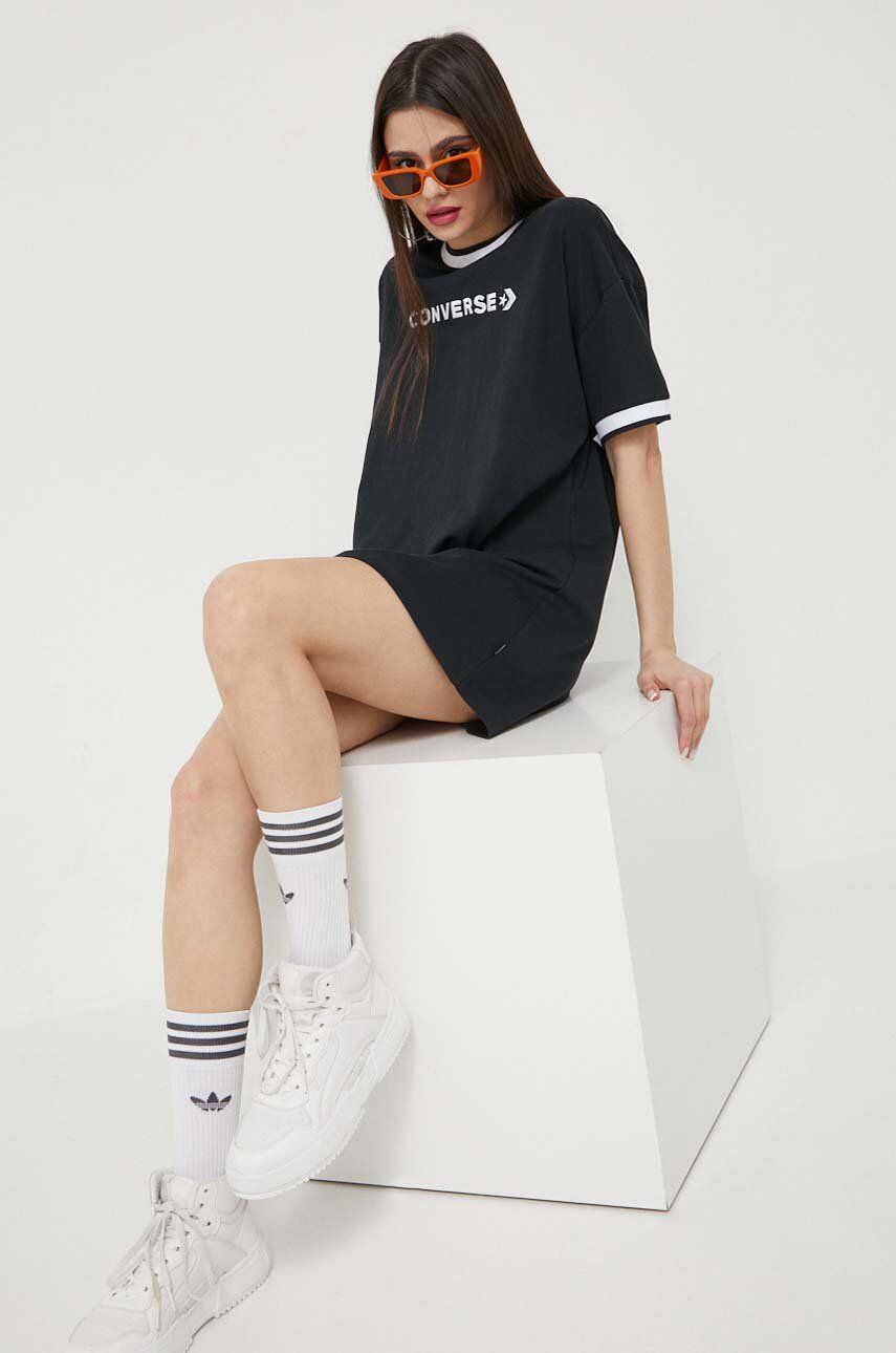 Pокля Converse Wordmark T-Shirt Dress Черно | 10024783.A01, 0
