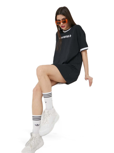 Pокля Converse Wordmark T-Shirt Dress Черно | 10024783.A01