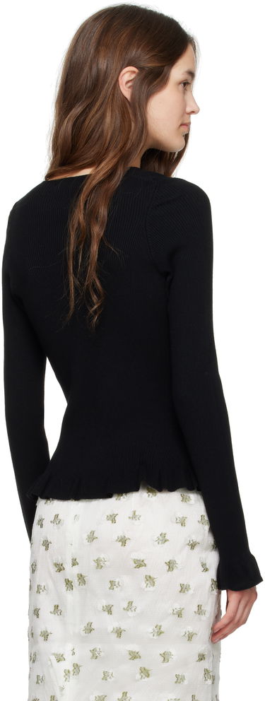 Пуловер Cecilie Bahnsen Cecilie Bahnsen Cassia Knitted Peplum Cardigan Черно | 4.24KNI52007 CASSIA CARDIGAN, 2