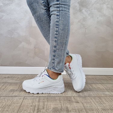 Кецове и обувки Skechers Uno Бяло | 310456L-WMLT, 5