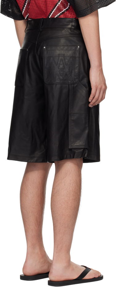 Къси панталони AMIRI AMIRI MA Leather Carpenter Shorts Черно | AMLTSH1014, 2