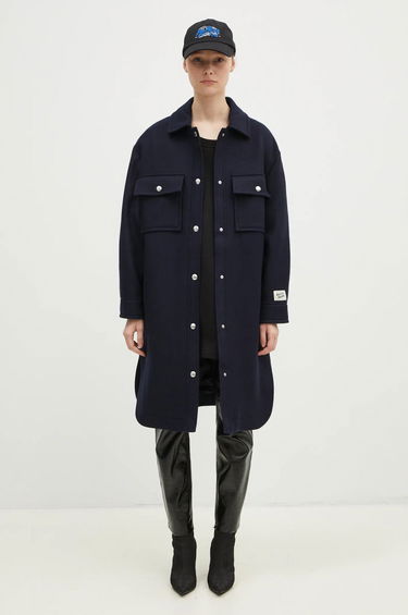 Яке MAISON KITSUNÉ Maison Kitsune Workwear Wool Shirt Jacket Синьо | NW02211WM0026, 5