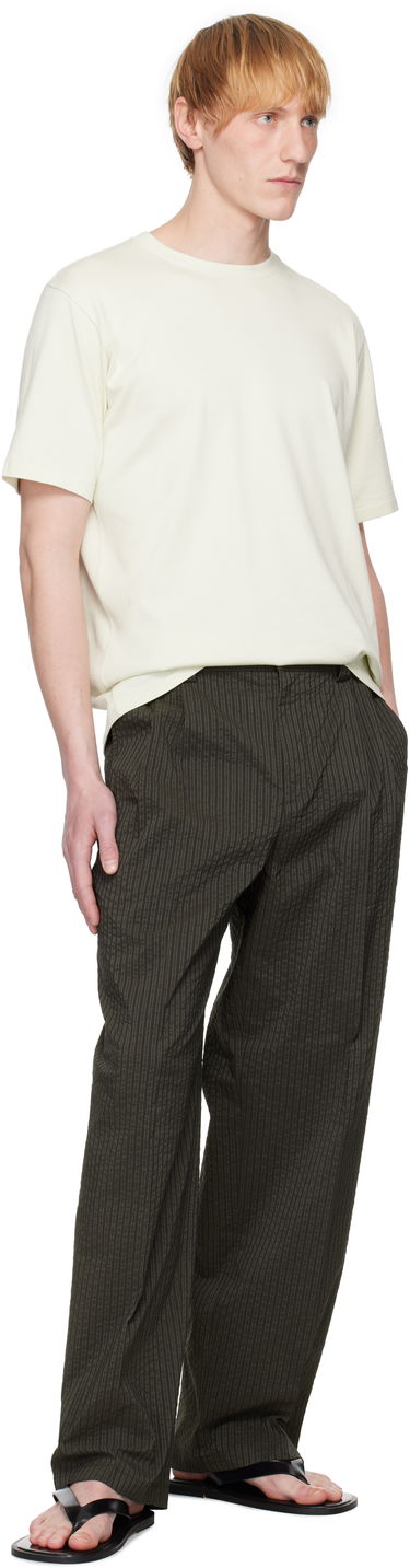 Панталони MAISON KITSUNÉ Maison Kitsuné Relaxed Pleated Trousers Зелено | OM01112WC5032, 3