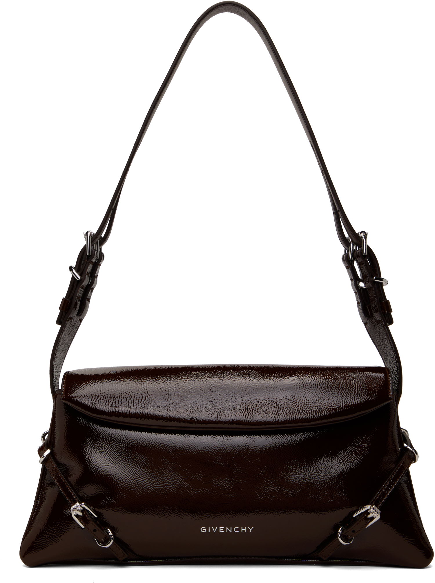 Чанта през рамо Givenchy Small P'tit Voyou Shoulder Bag Кафяво | BB5104B25Y202, 0