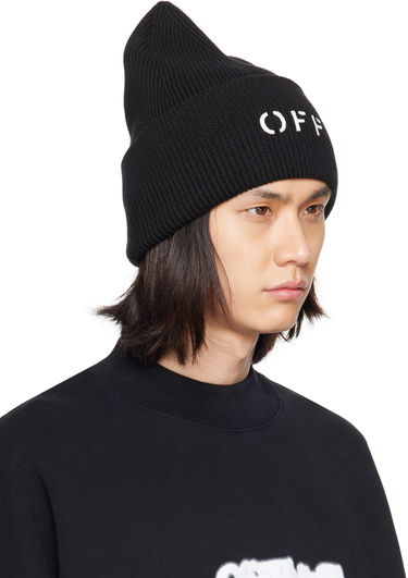 Шапка Off-White Off-White 'OFF' Stamp Knit Beanie Черно | OMLC030F23KNI0011001, 1