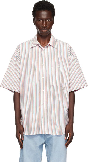 Риза WOOYOUNGMI WOOYOUNGMI Striped Short Sleeve Shirt Бяло | W243SH01, 0