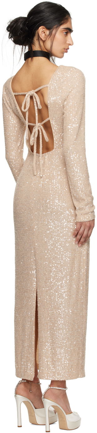 Pокля Anna Sui Sequined Midi Dress Бежово | 424S71, 2