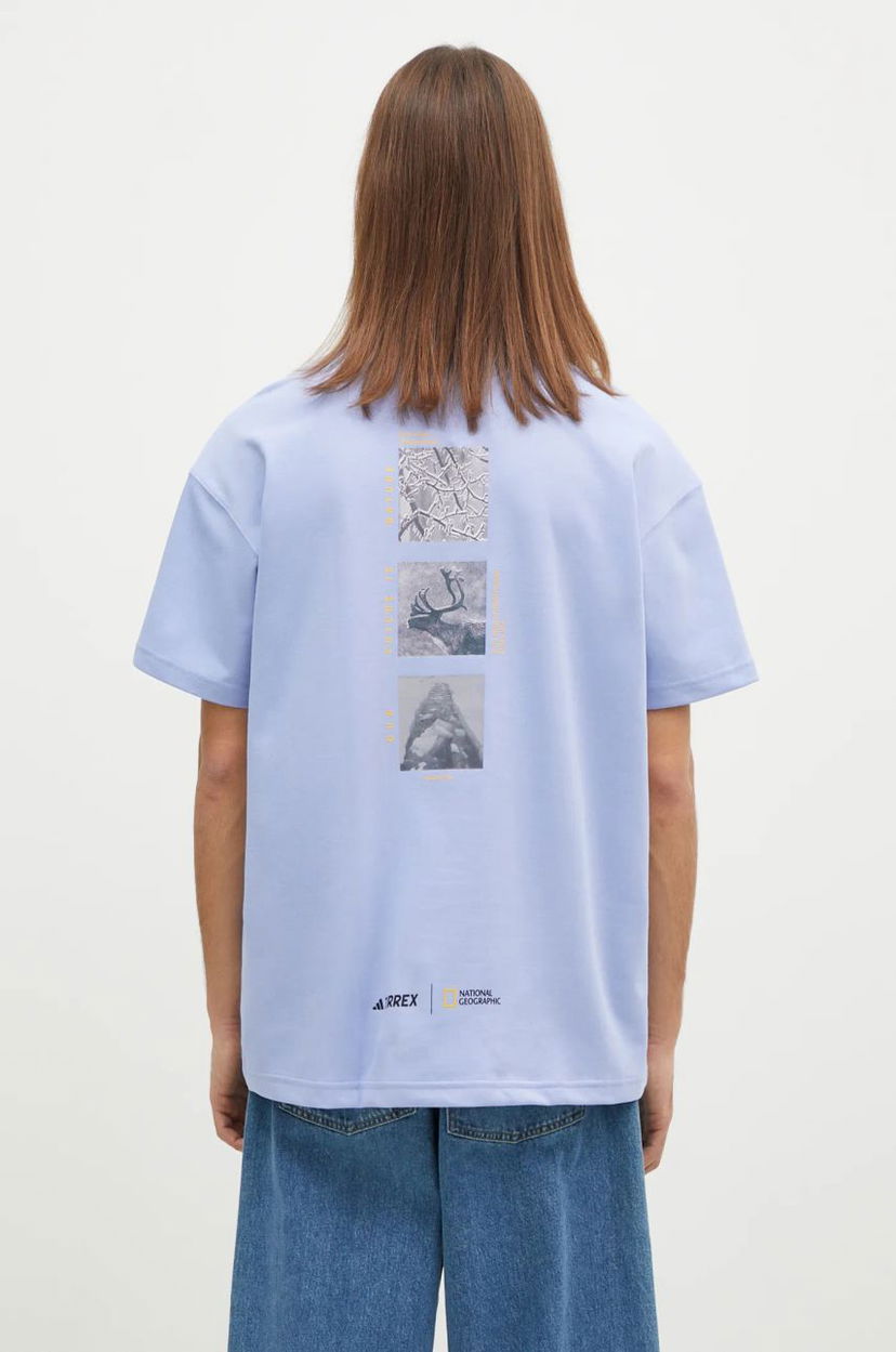 Тениска adidas Originals Nattional Geographic Unitefit Graphic T-Shirt Синьо | IX5615