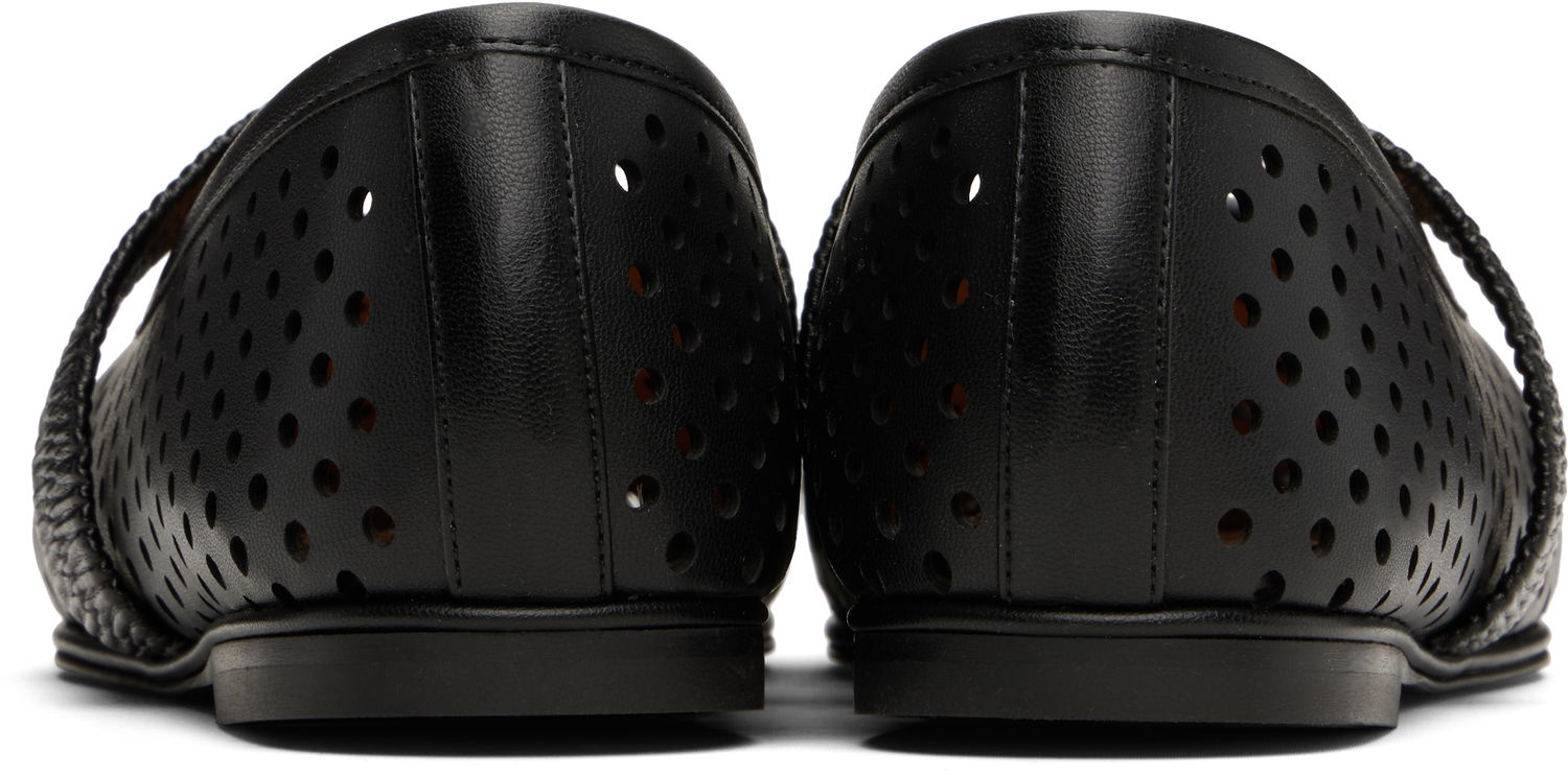 Кецове и обувки Stella McCartney Stella McCartney Ryder Perforated Ballerina Flats Черно | 810528KP027, 1