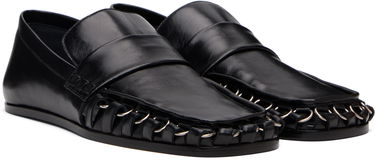 Кецове и обувки Jil Sander Jil Sander D-Ring Leather Loafers Черно | J15WR0026_P4835, 3