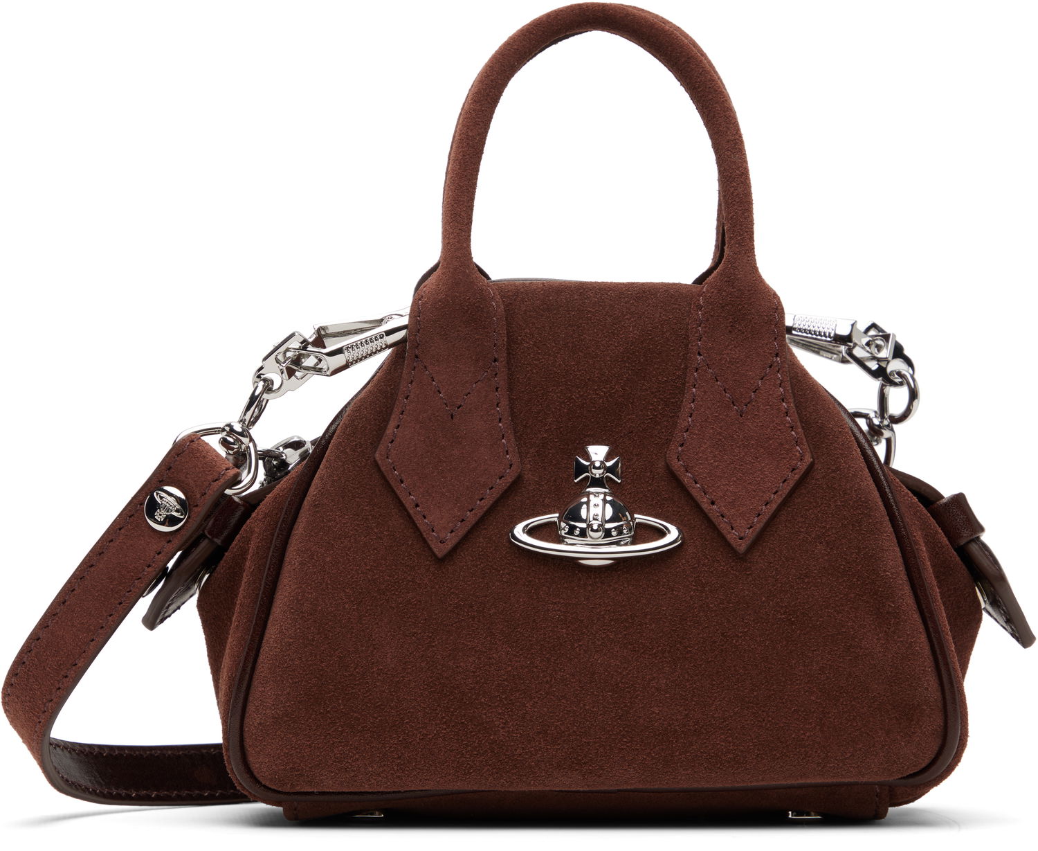 Дамска чанта Vivienne Westwood Mini Suede Yasmine Bag Кафяво | 5C010005W-L007E-, 0