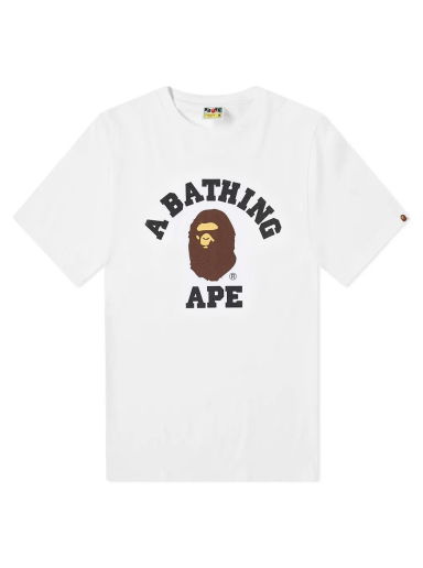 Тениска BAPE A Bathing Ape College Tee Бяло | 001TEI801001M-WHT