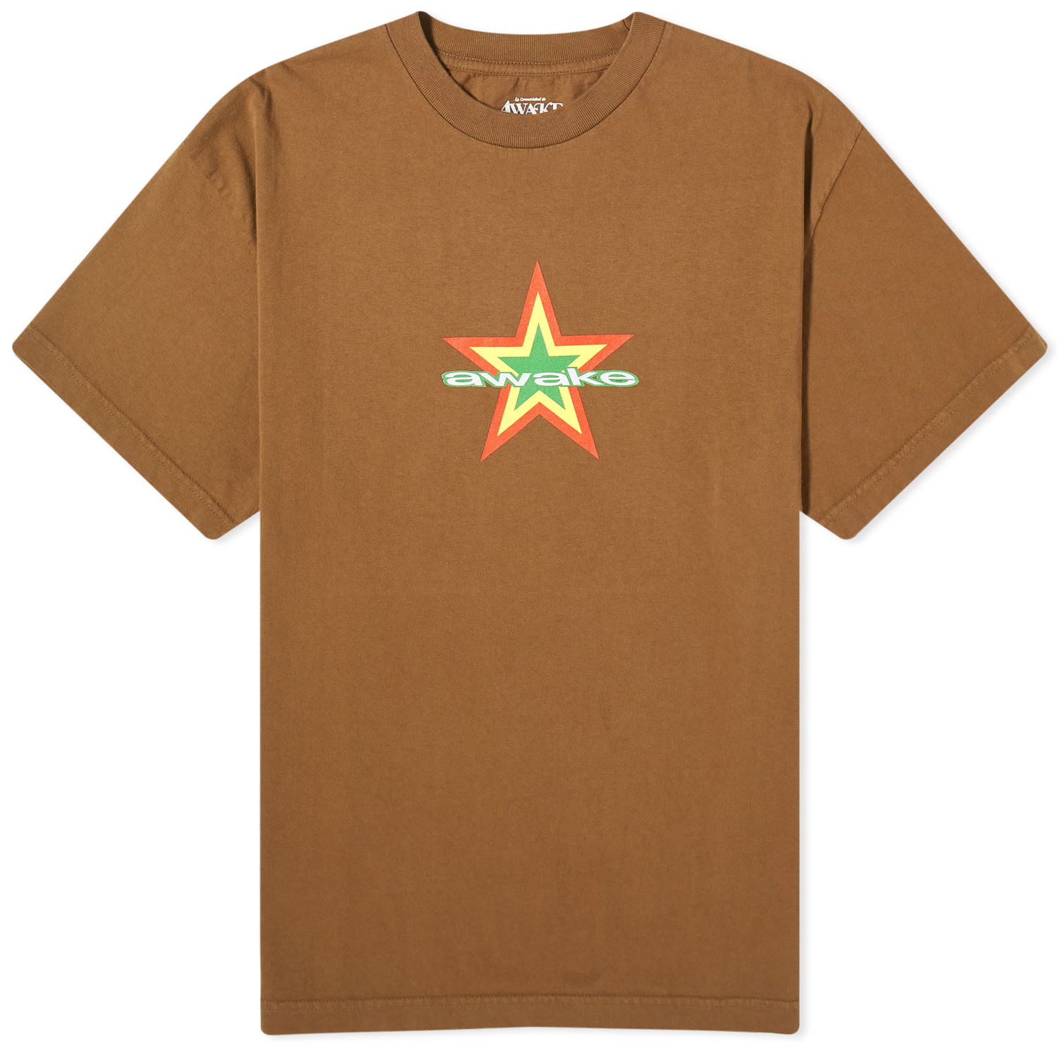 Тениска Awake NY Star Logo T-Shirt Кафяво | AWK-FW23-TS005-CHC, 0