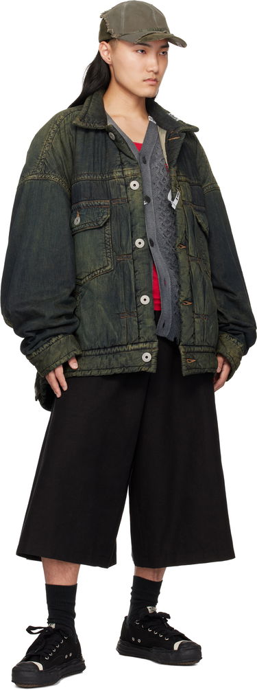 Пухо яке Maison MIHARA YASUHIRO Maison MIHARA YASUHIRO Huge Puffer Denim Jacket Зелено | A13BL023, 3