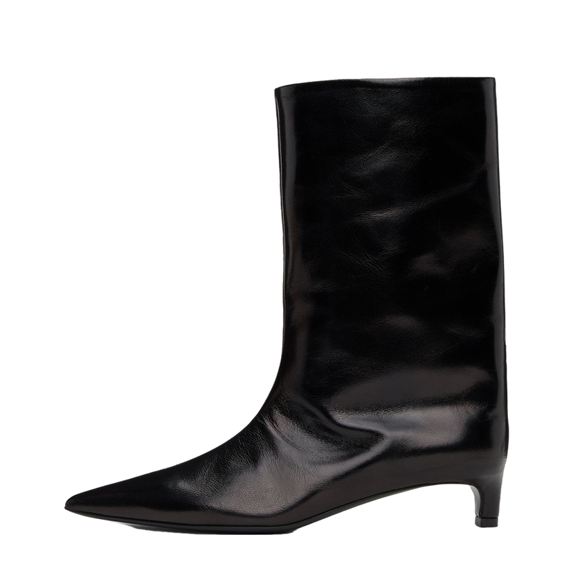 Кецове и обувки Jil Sander Leather Heeled Boots Черно | J15WU0015_P2958