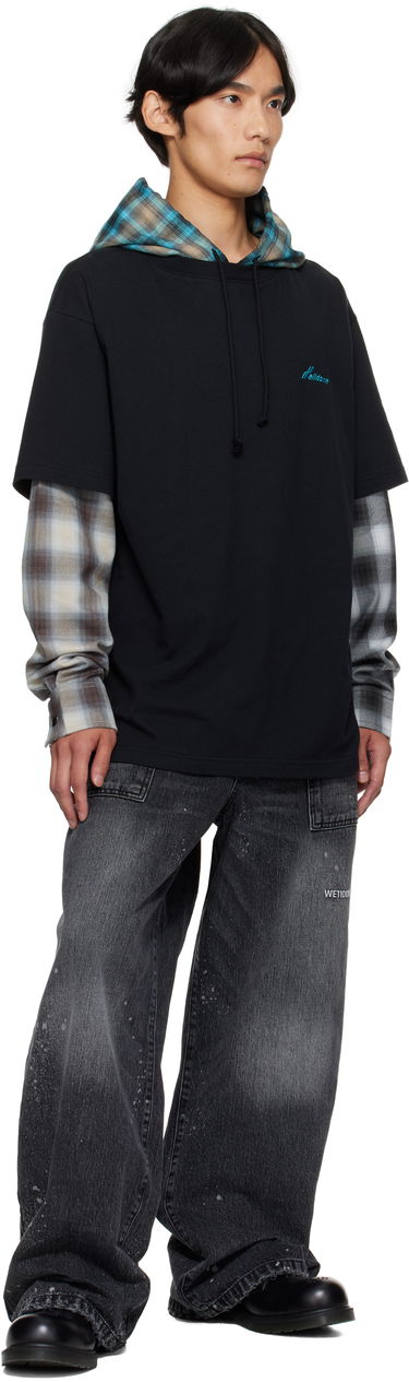 Тениска We11done We11done Checkered Layered T-Shirt Черно | WD-TT2-25-783-U-BK, 3