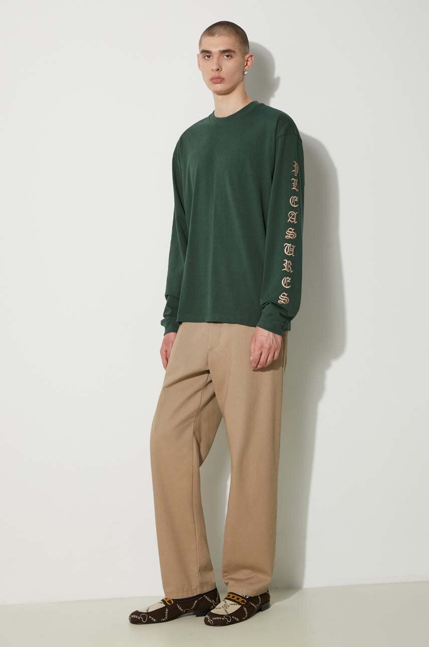 Тениска Pleasures PLEASURES Oe Long Sleeve T-Shirt Зелено | P24SU008.GREEN, 0