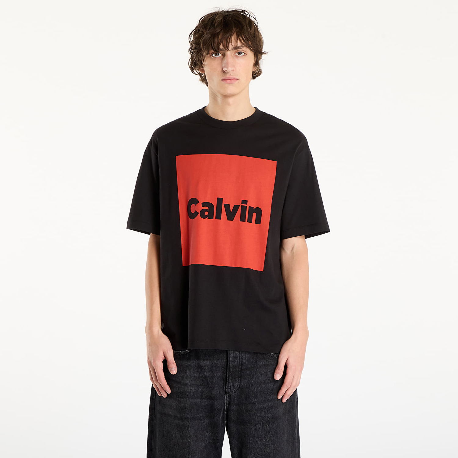 Тениска CALVIN KLEIN T-shirt Calvin Box Graphic Tee Черно | LV04RD813G UB1, 0