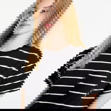 Тениска Horsefeathers T-Shirt Pyper Top Striped Черно | SW957C, 3