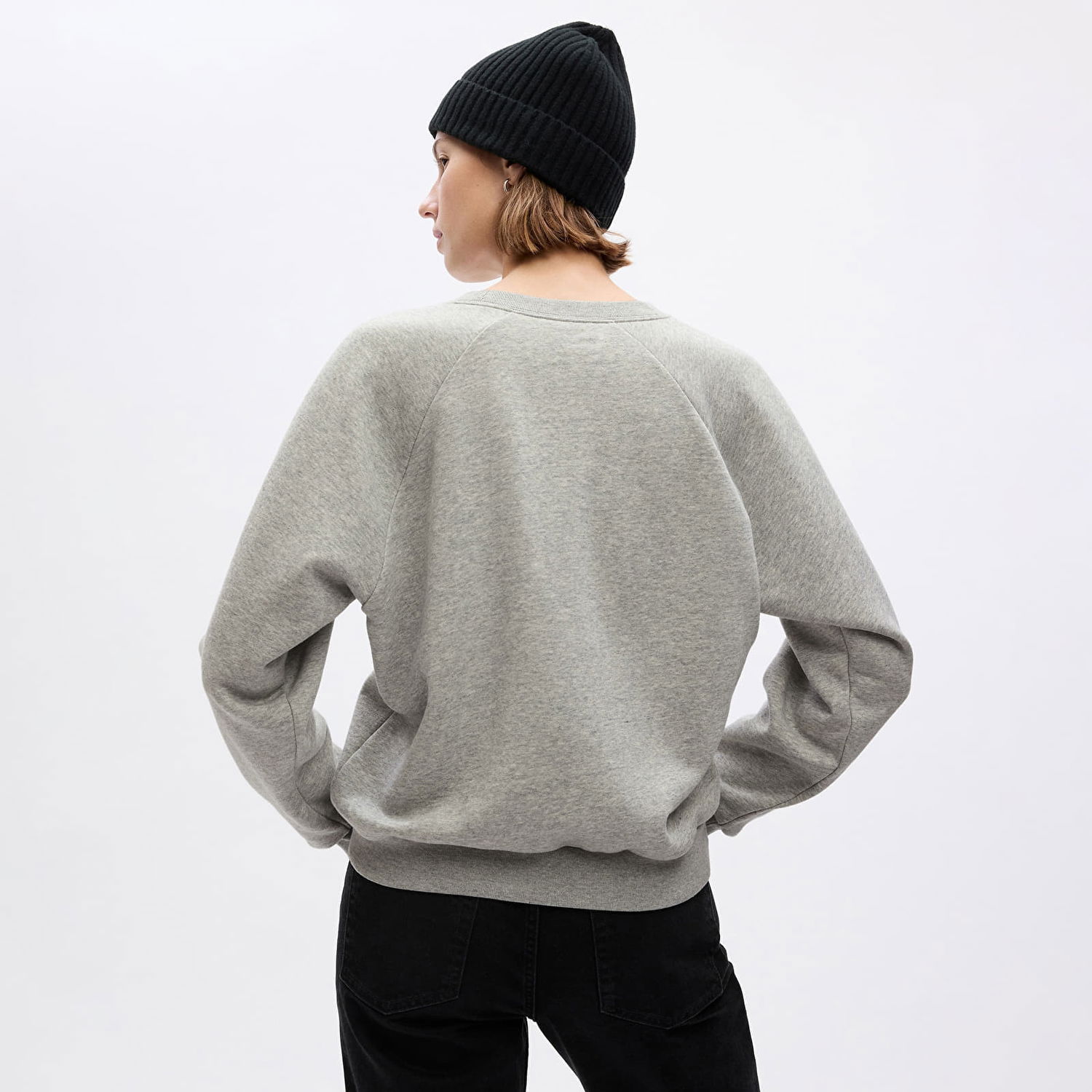 Суитчър GAP Sweatshirt Logo Sweatshirt Light Heather Grey XL Сиво | 829096-02, 1