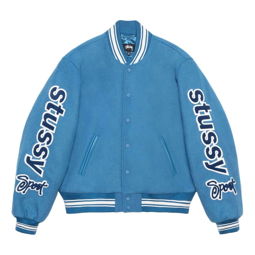 Яке бомбър Stüssy Varsity Sport Jacket Синьо | 115748