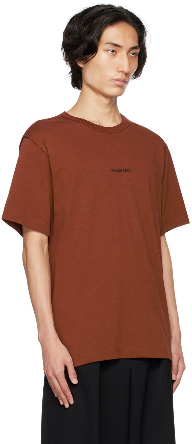 Тениска Helmut Lang Inside Out T-Shirt Кафяво | N04HM510, 1