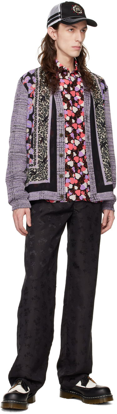 Пуловер Anna Sui Floral Print Cardigan Лилаво | M1123A30, 3