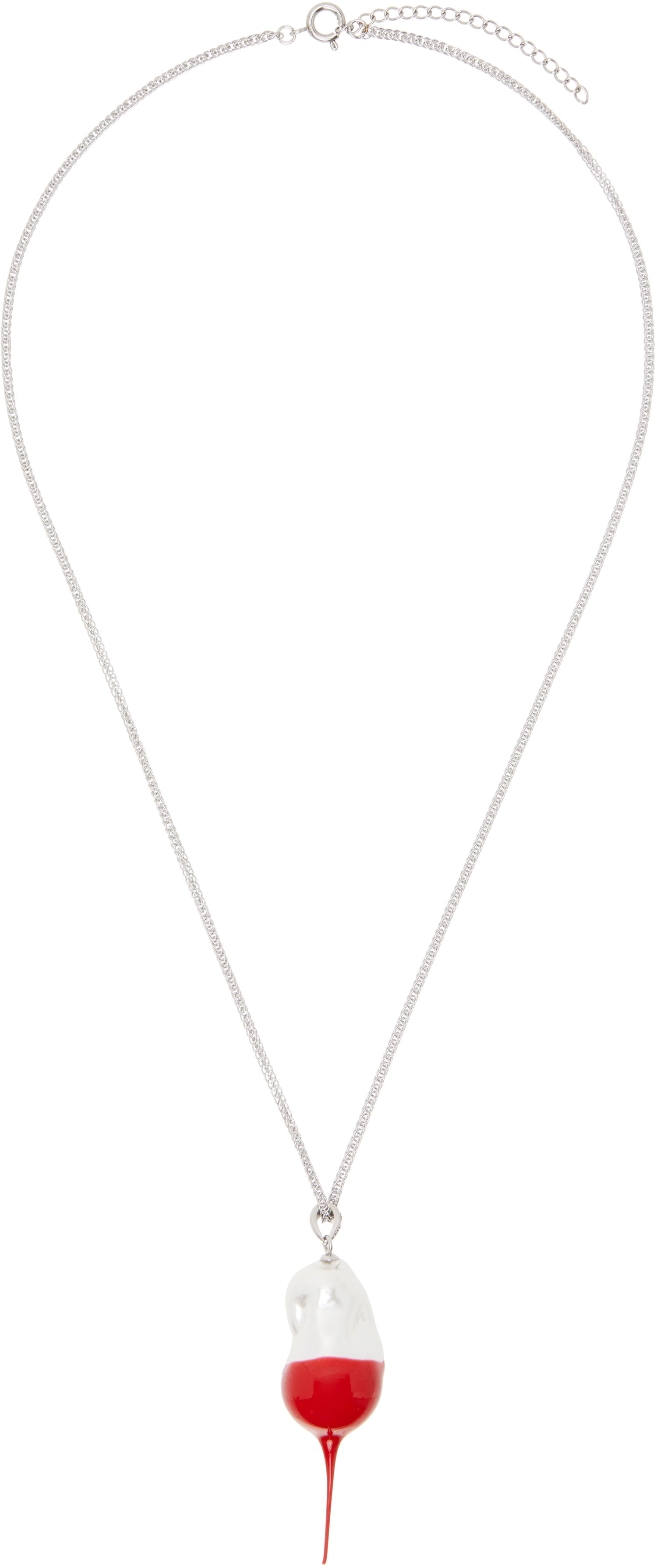 Колие Ottolinger Ottolinger Dipped Pearl Pendant Necklace Червено | 125-903125-01, 0