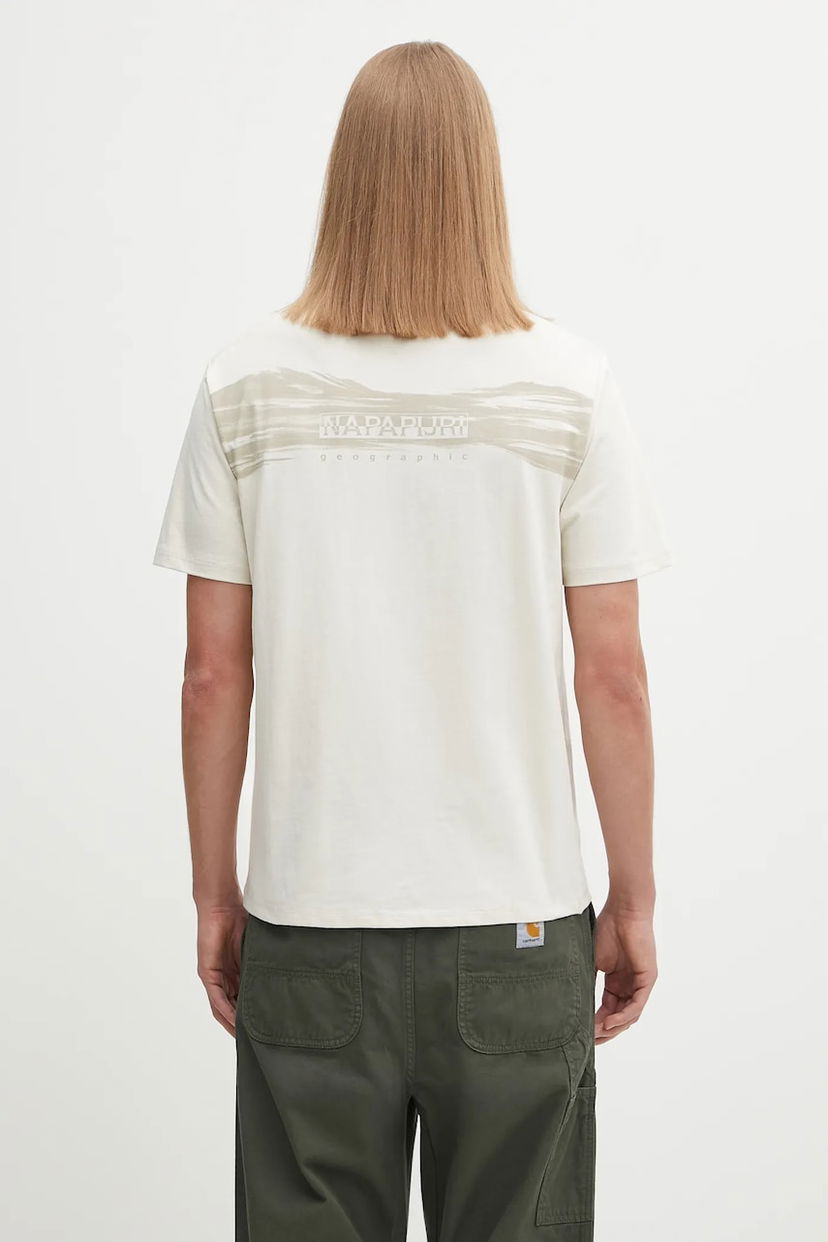 Тениска Napapijri Short Sleeve S-Back Graphic T-Shirt Бяло | NP0A88SUN1J1