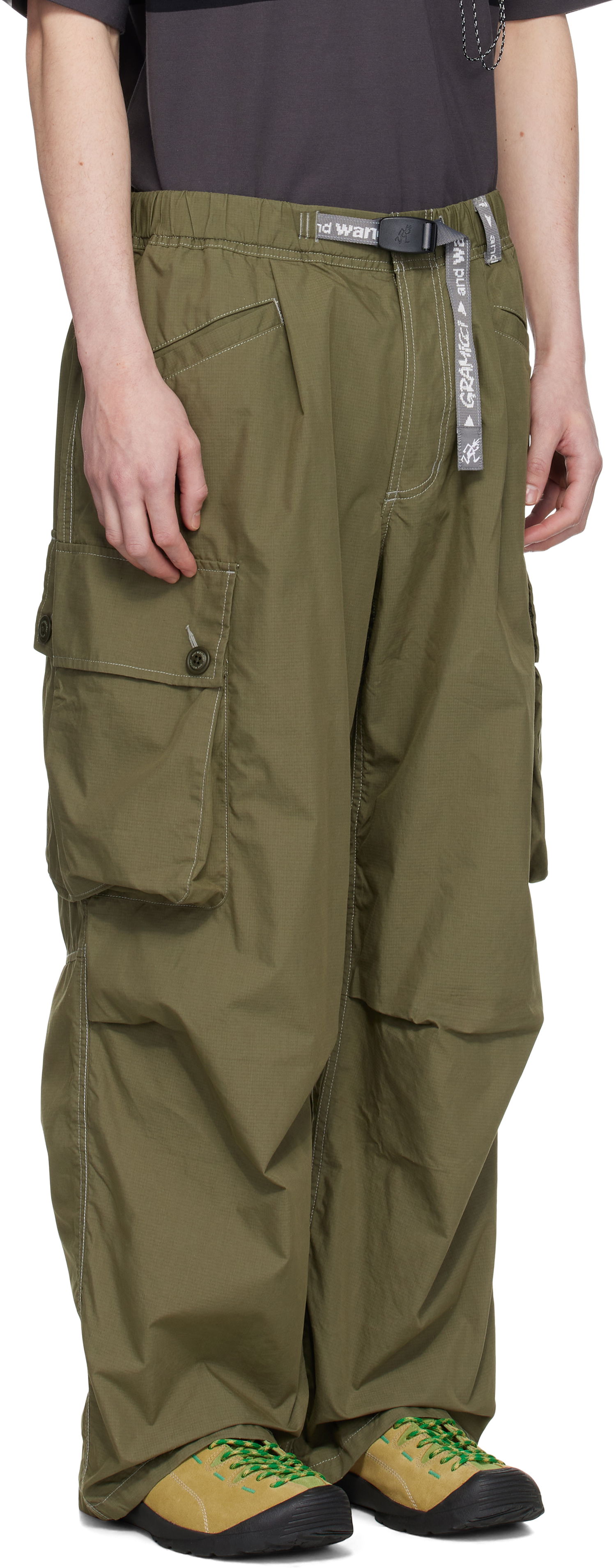 Карго панталони and wander and wander Gramicci Edition Wide Cargo Pants Зелено | GUP5-S3006-M, 1