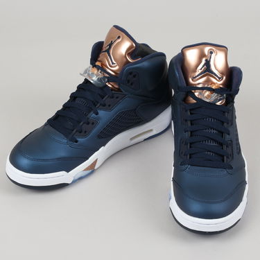 Кецове и обувки Jordan Air Jordan 5 Retro "Bronze" Тъмно синьо | 136027-416, 2