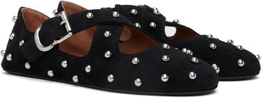 Pокля Alaïa ALAÏA Criss Cross Studded Ballerina Flats Черно | AA3A046CK284, 3
