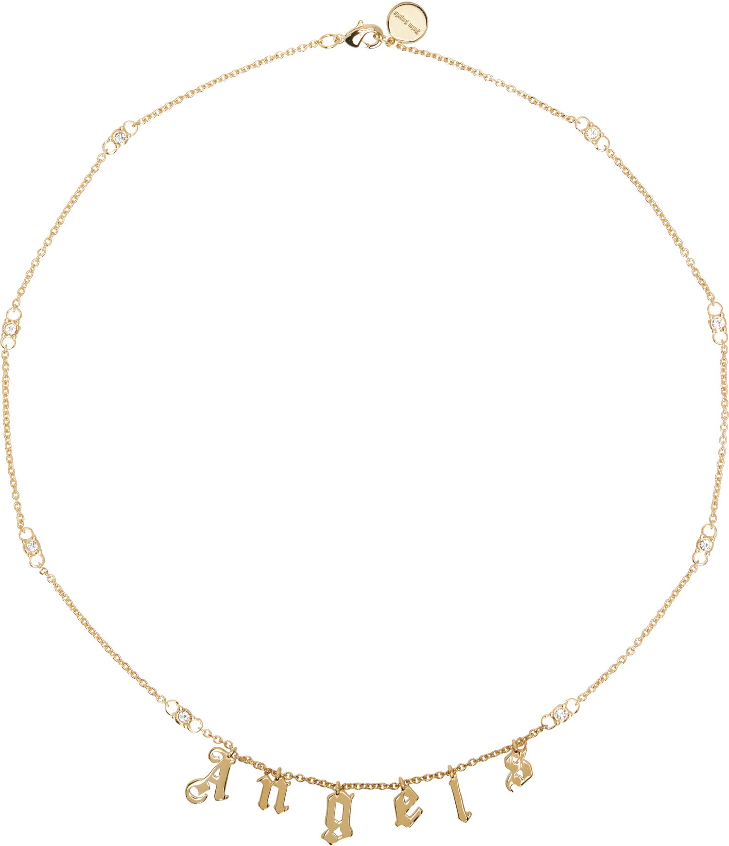 Колие Palm Angels Palm Angels Rhinestone 'Angels' Chain Necklace Металик | PWOB127S25MAT0017679, 0
