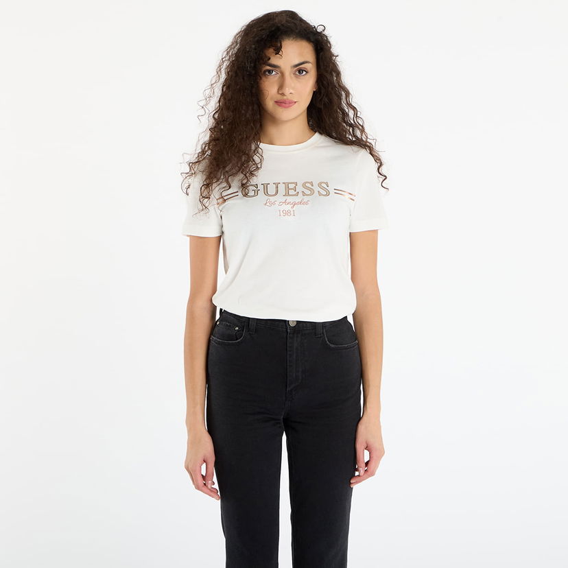 Тениска GUESS Bibia Short Sleeve T-shirt Бяло | V5BI15KA260-G1O6