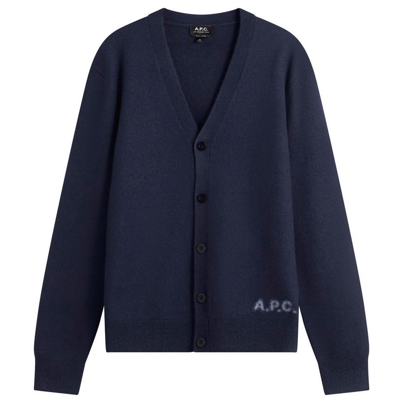 Пуловер A.P.C. Kenny Intarsia Knit Cardigan Тъмно синьо | AW25WVBDK-H22305-IAK