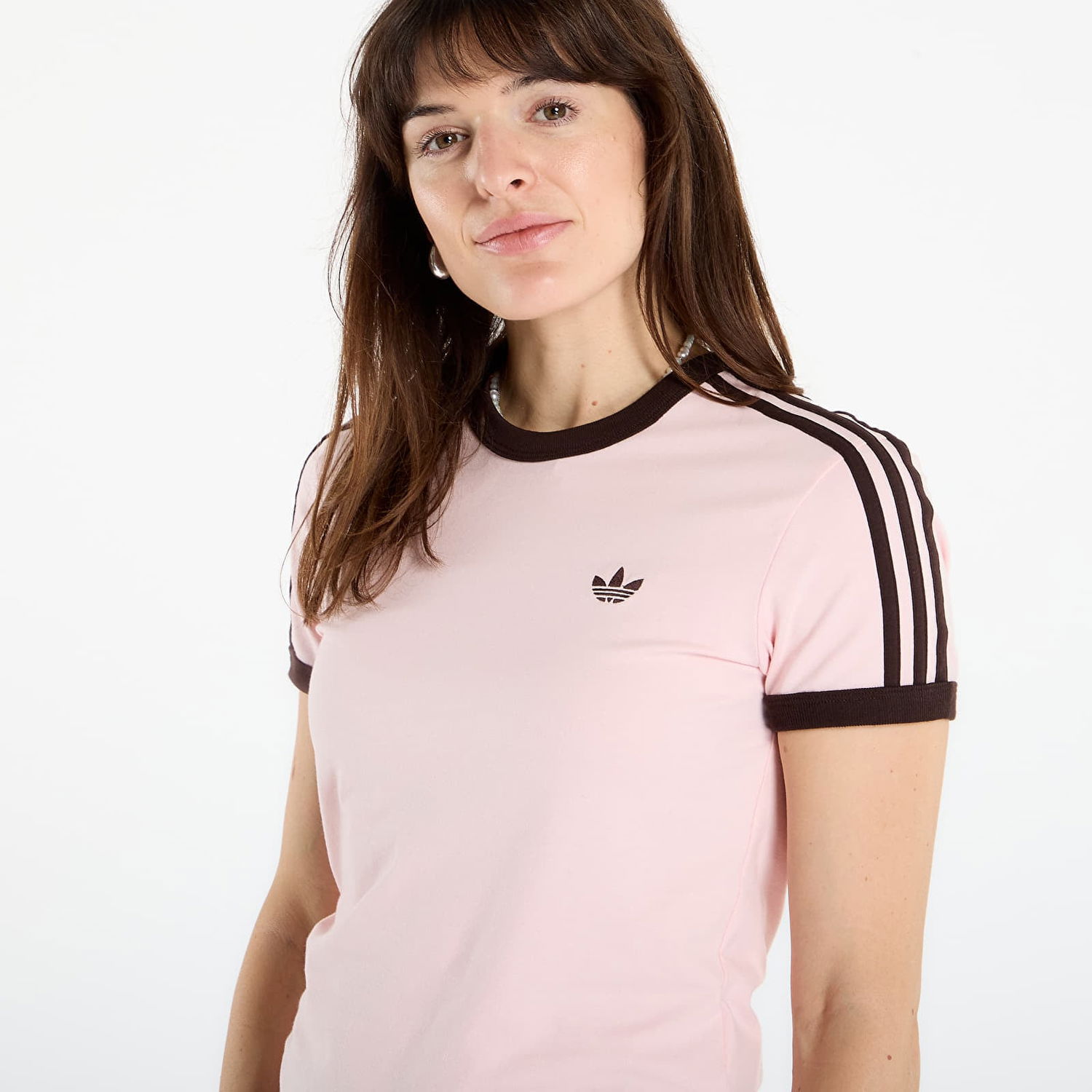 Тениска adidas Performance T-Shirt 3-Stripes Slim Розово | KC9016, 1