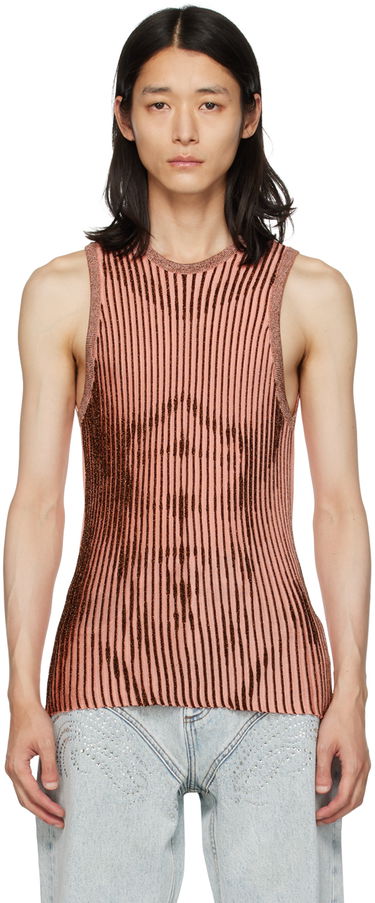 Потник Jean Paul Gaultier Jean Paul Gaultier Metallic Ribbed Tank Top Розово | 23/12-H-TO059-M045-2160, 0