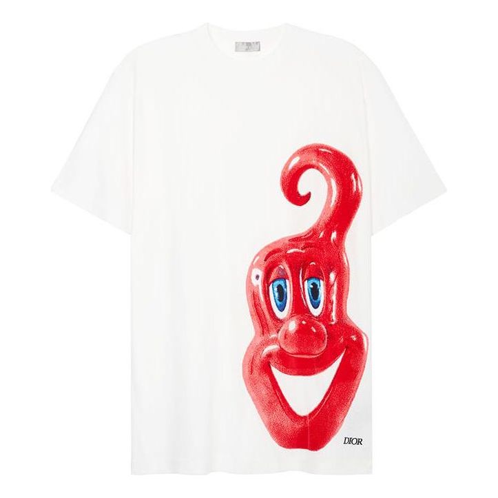 Тениска Dior KENNY SCHARF Print T-Shirt Бяло | 193J650A0700-C083