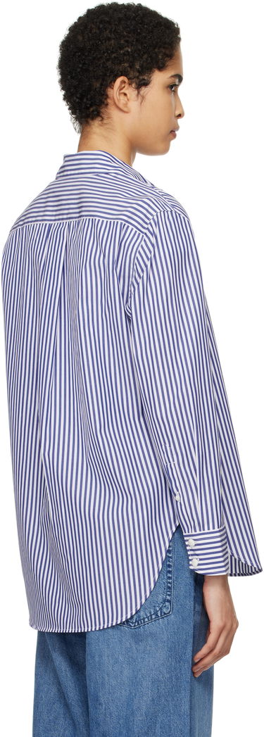 Риза rag & bone Striped Poplin Shirt Синьо | WAW22FA050ZE50, 2