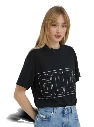 Тениска GCDS Cotton Tee Черно | SS23W130105