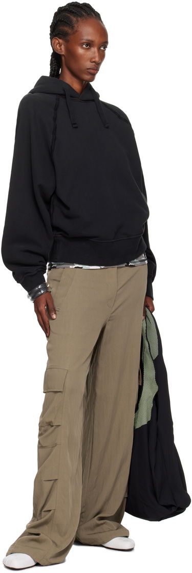 Суитчър Stone Island Brushed Organic Cotton Fleece Hoodie Черно | K2S15 6100023 S0A20, 4