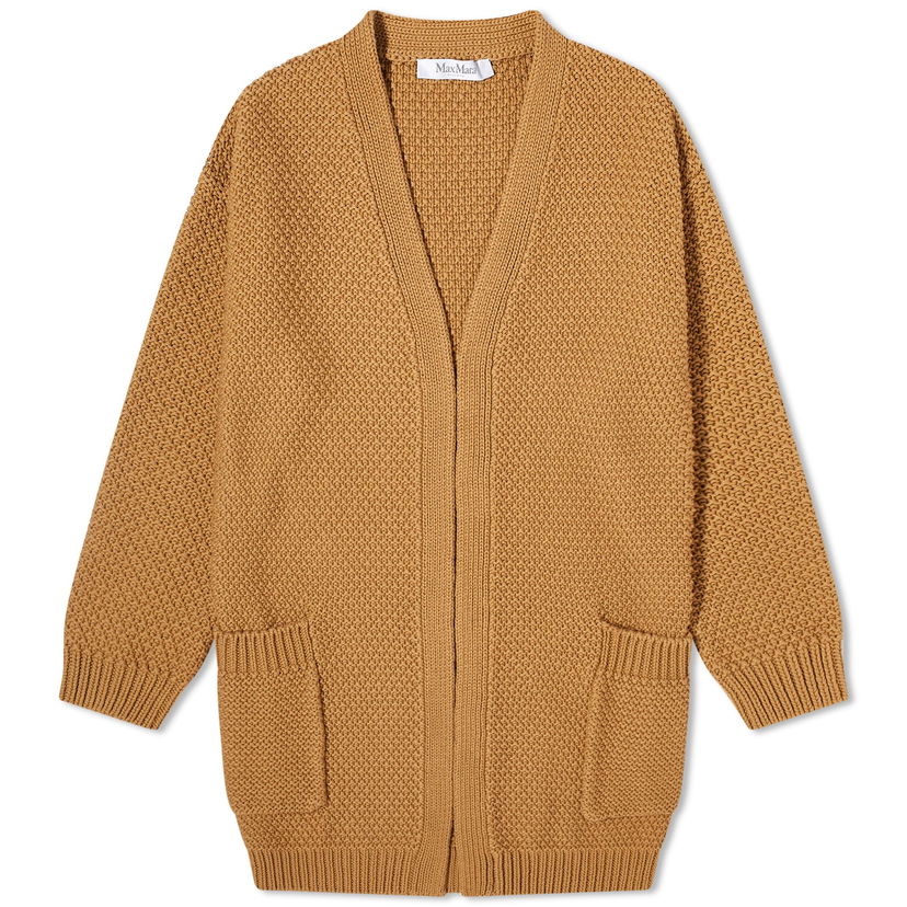 Пуловер Max Mara Abissi Open Front Knit Cardigan Бежово | 2411341083600-007