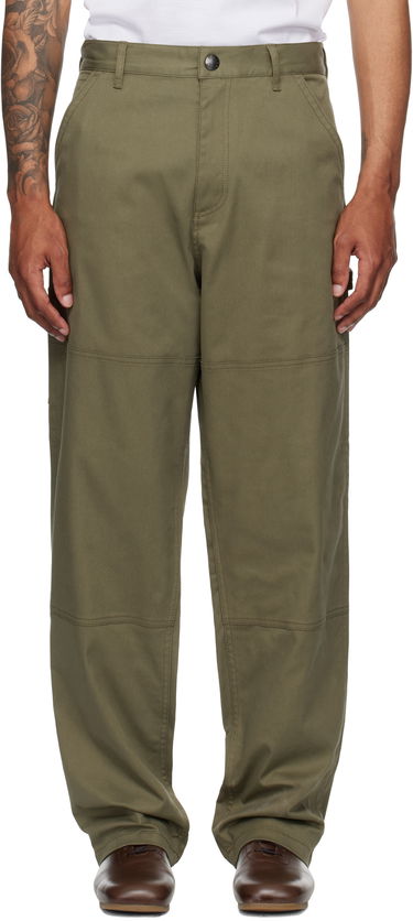 Панталони Moncler Moncler Gabardine Trousers Зелено | K20912A00003598R1, 0