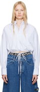 Alexander Wang.t Oxford Wrap Cropped Shirt