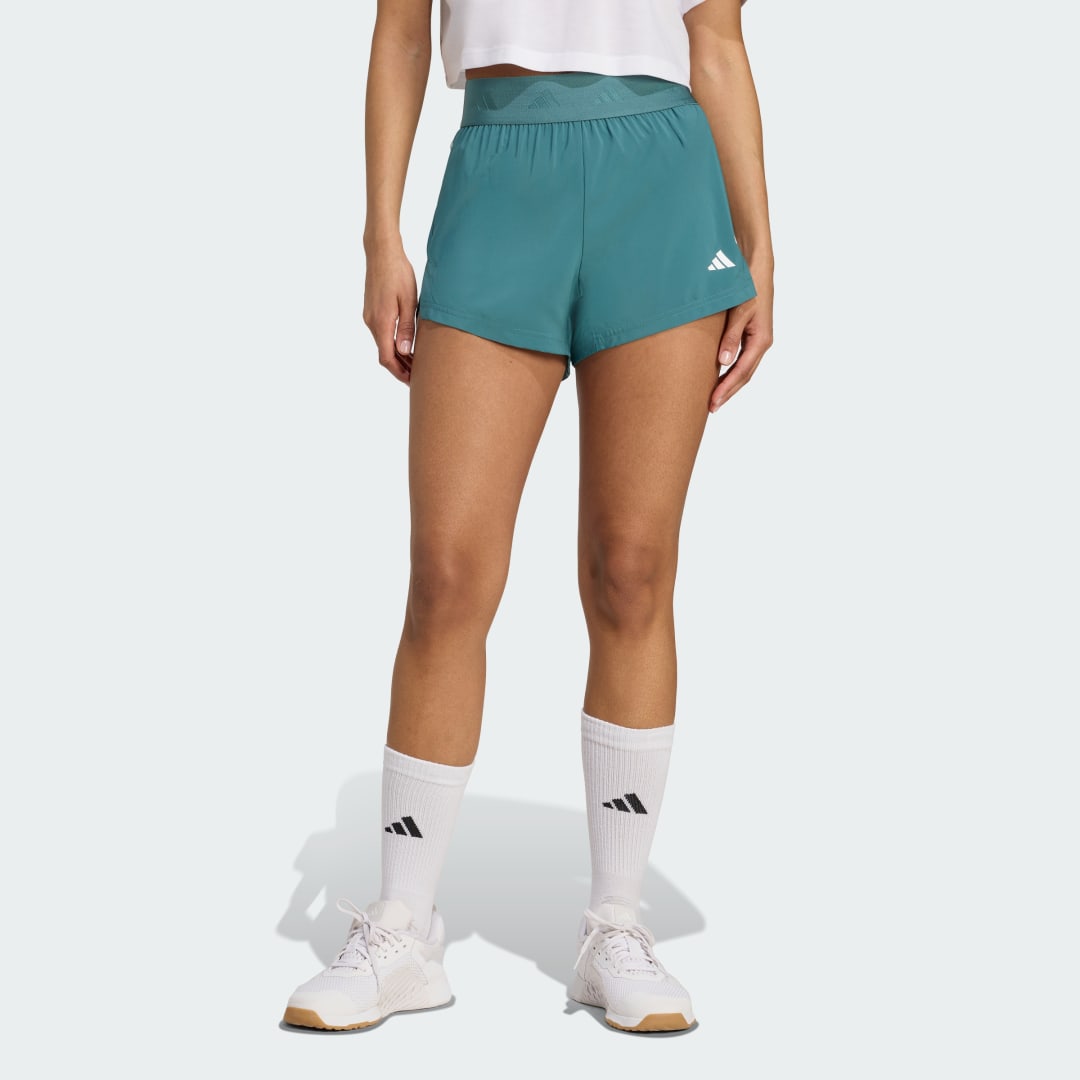 Къси панталони adidas Performance Hyperglam Woven Shorts Зелено | JX7388, 0