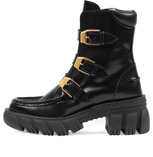 Кецове и обувки Gucci Leather Ankle Boots Черно | 663590-DKSD0-1000