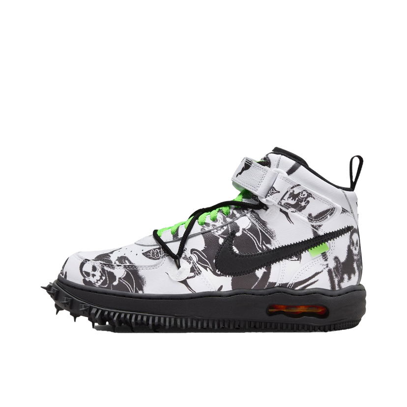 Кецове и обувки Nike Air Force 1 Mid SP Off-White Grim Reaper Бяло | DR0500-102