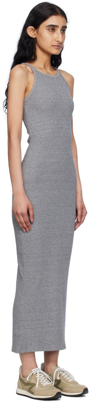 Pокля rag & bone Rag & Bone Essential Ribbed Tank Midi Dress Сиво | WCC24S3007CA07, 1