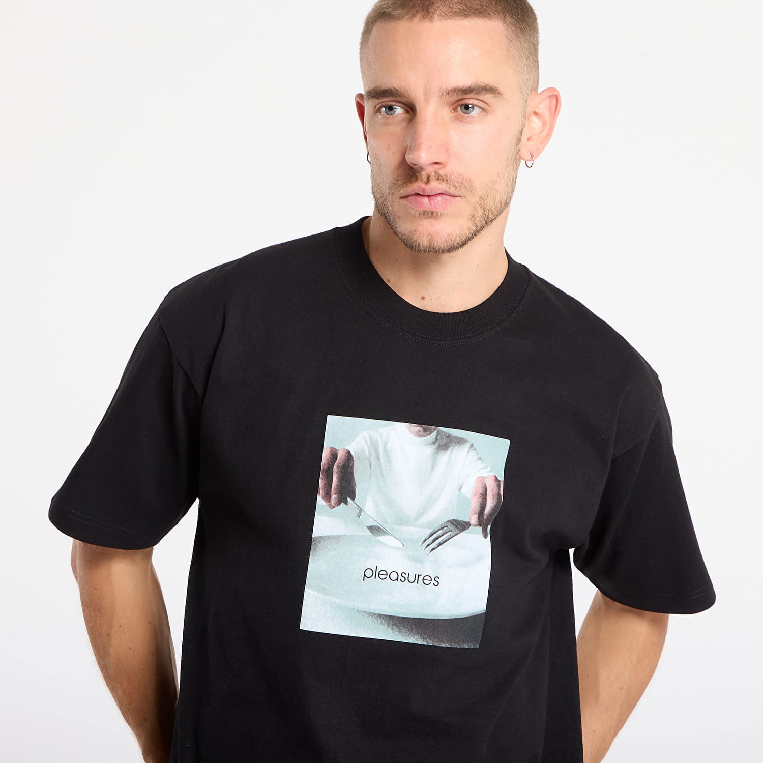 Тениска Pleasures Breakfast T-Shirt Черно | P25F087-BLACK, 1